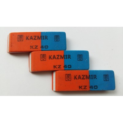 Ластик KAZMIR сине-красный прямоуг.скошеный 6*1,5*1см KZ40 (40 шт/уп)
